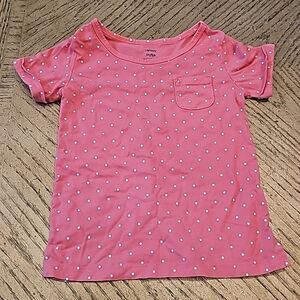 5T cotton polka dot shirt